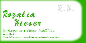 rozalia wieser business card